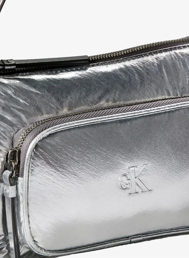 CALVIN KLEIN  Pocket Silver Nylon Small Bag for Women | Best Price UAE